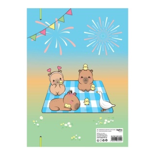 Teczka z gumką A4 na dokumenty rysunkowa Kapibary piknik Happy Color