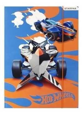 Teczka z gumką A4 na rysunki HOT WHEELS wyścigówki
