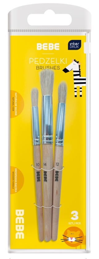 Zestaw 3 szt pędzelków pędzle malarskich pędzle Jumbo 10 12 14