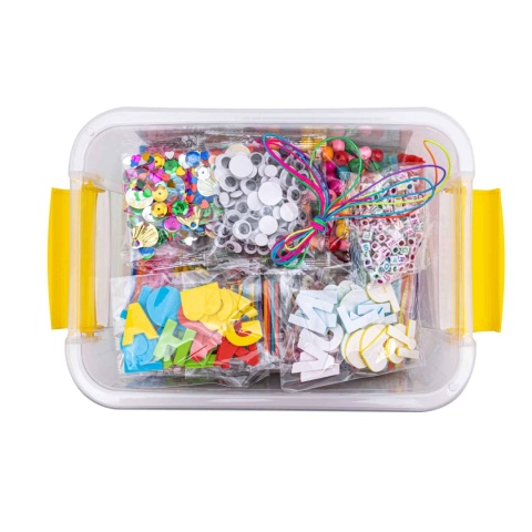 ASTRA CREATIVO zestaw kreatywny XXXL pompony koraliki guziki druciki 2000el