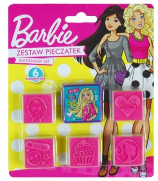 BARBIE pieczątki 6 elemetów