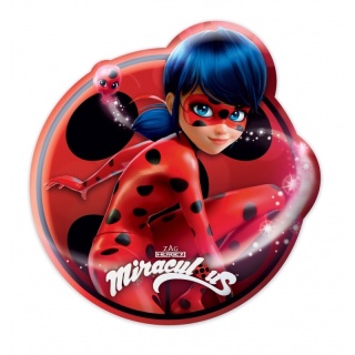 BIEDRONKA I CZARNY KOT poduszka kształtka welurowa