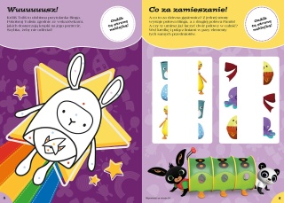 BING 100 naklejek książka z zadaniami kolorowanka