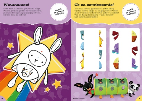 BING 100 naklejek książka z zadaniami kolorowanka