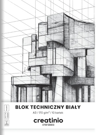 Blok techniczny A3 10 k 170 g TOP-2000 biały