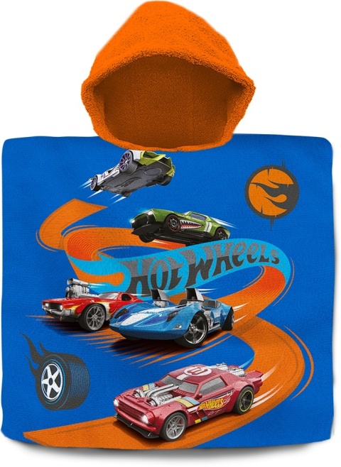 Hot Wheels poncho ponczo ręcznik kąpielowy plażowy 60x120
