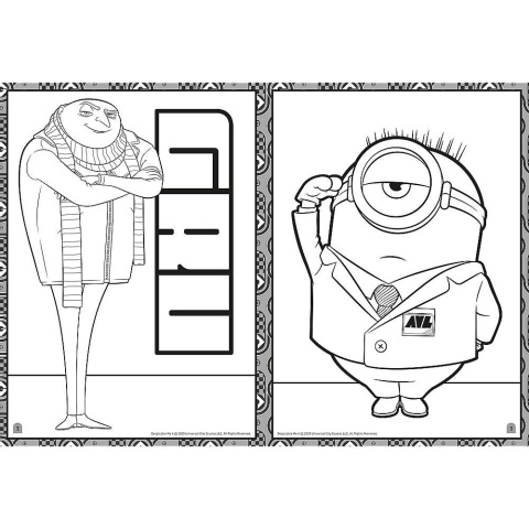 Minionki Kolorowanka Malbuch Colouring book