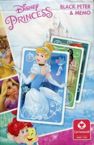 Karty gry czarny Piotruś memo Księżniczki Disnay Kopciszek Syrenka
