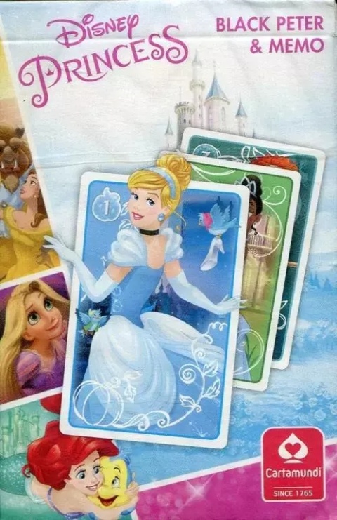Karty gry czarny Piotruś memo Księżniczki Disnay Kopciszek Syrenka