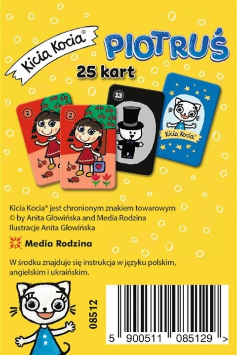 Karty gry czarny Piotruś memo Trefl Kici Kocia