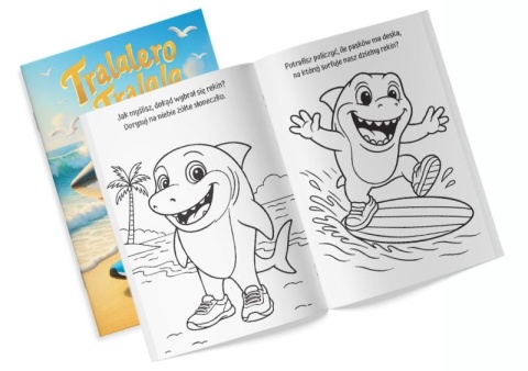 Kolorowanka Brainrot Tralalero Tralala + naklejki