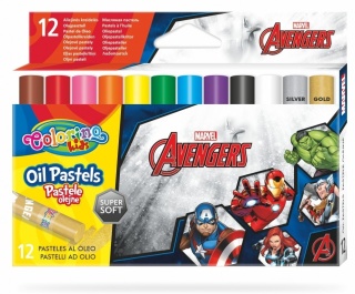 Kredki Pastele olejne 12 kolorów Avengers Colorino
