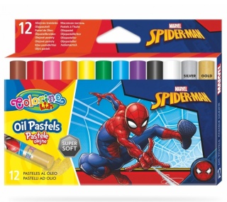 Kredki Pastele olejne 12 kolorów Spiderman Colorino