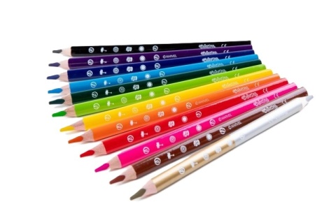 Kredki ołówkowe JUMBO grube 12 +1 kol. temperówka Avengers Colorino