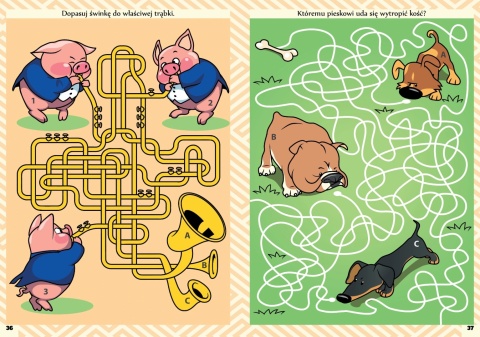 Labirynty 128 zagadek książka z łamigłówkami dla dzieci 3-6 lat