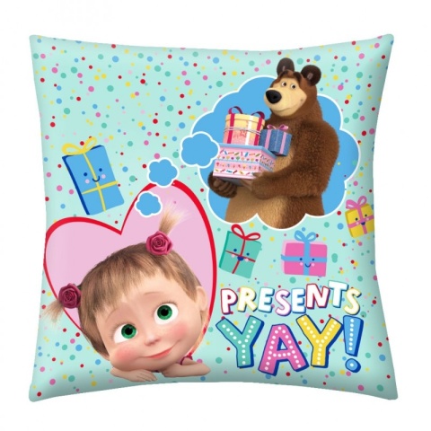 MASZA I NIEDŹWIEDŹ poduszka 40X40 cm