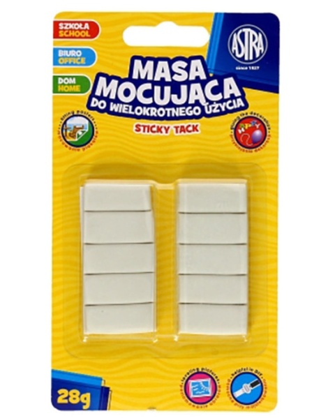 Masa mocująca guma do klejenia wielokrotnego użycia Astra 28g