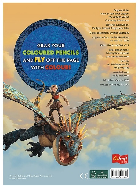 Jak wytresować smoka Kolorowanka Malbuch Colouring book