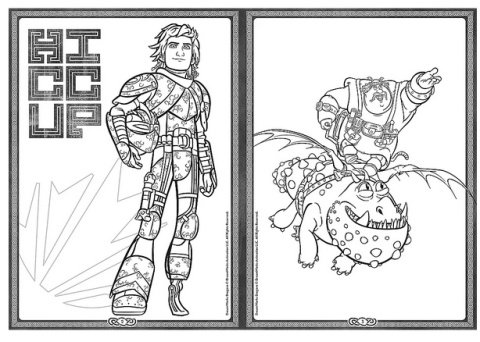 Jak wytresować smoka Kolorowanka Malbuch Colouring book