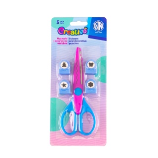 Nożyczki i dziurkacz ozdobny ASTRA Creativo – zestaw 5 el.