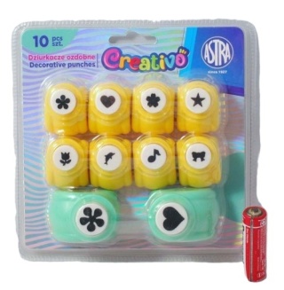 Zestaw kreatywny ASTRA Creativo 10szt. dziurkacze 10mm 8szt., 18mm 2szt.