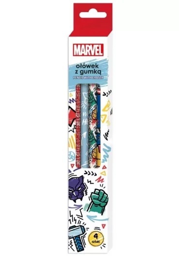 Ołówek z gumką Avengers komplet 4 szt