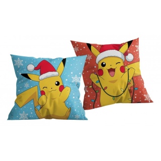 Poduszka jasiek POKEMON PIKACHU świąteczna zimowa 40x40