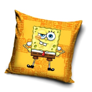 Poszewka na poduszkę jasiek SpongeBob Kanciastoporty dziecięca velvet 40x40