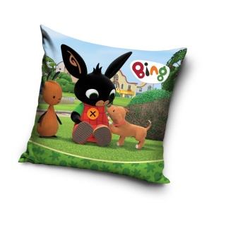 Poszewka na poduszkę jasiek KRÓLIK BING FLOP z pieskiem 40x40