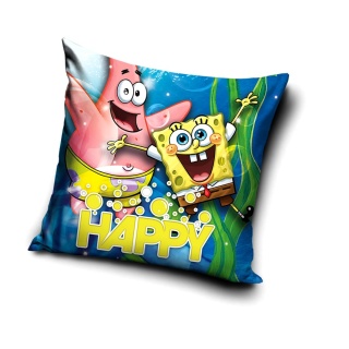 Poszewka na poduszkę jasiek SpongeBob Kanciastoporty dziecięca velvet 40x40