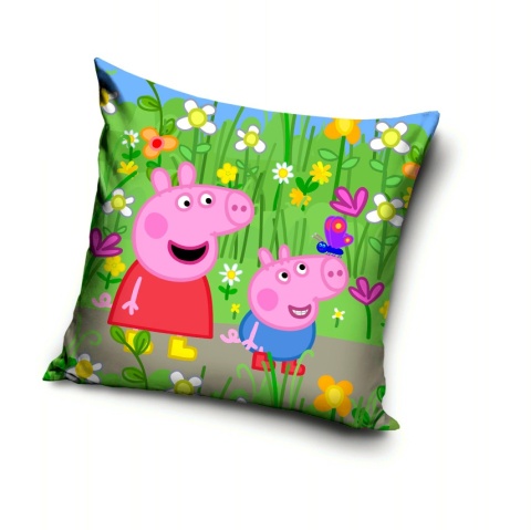 Poszewka na poduszkę jasiek Świnka Peppa Pig dekoracyjna welur 40x40 Velvet