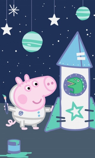 Ręcznik do rąk i twarzy przedszkola ŚWINKA PEPPA George rakieta 30X50