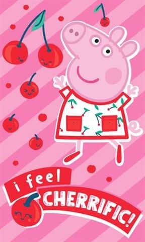 Ręcznik do rąk i twarzy przedszkola ŚWINKA PEPPA PIG wisienki 30X50