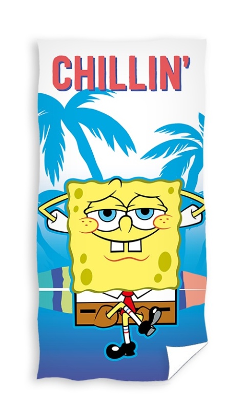 Ręcznik kąpielowy plażowy bawełniany SPONGEBOB 70x140