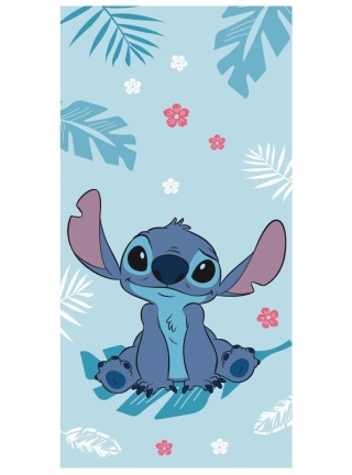 Ręcznik kąpielowy plażowy Lilo i Stitch bawełniany Blue Stich 70x140