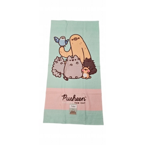 Ręcznik kąpielowy plażowy bawełniany kotek PUSHEEN 70X140