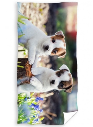 Ręcznik kąpielowy plażowy piesek szczeniaki 70x140