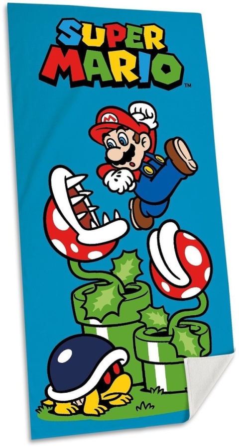 SUPER MARIO Ręcznik kąpielowy plażowy bawełniany 70x140