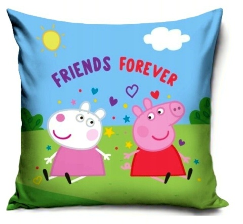 Poszewka na poduszkę jasiek Świnka Peppa Pig dekoracyjna 40x40 Velvet