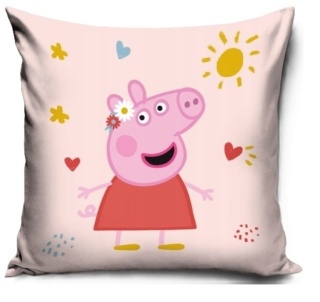 ŚWINKA PEPPA poszewka na poduszkę jasiek 40x40 welurowa VELVET