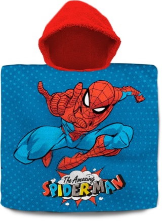 Spiderman poncho ponczo ręcznik kąpielowy plażowy 60x120