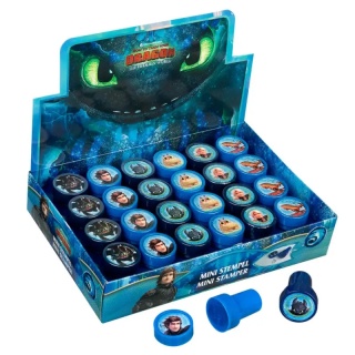 Stempelki ozdobne pieczątki samotuszujące Jak wytresować smoka 6 szt