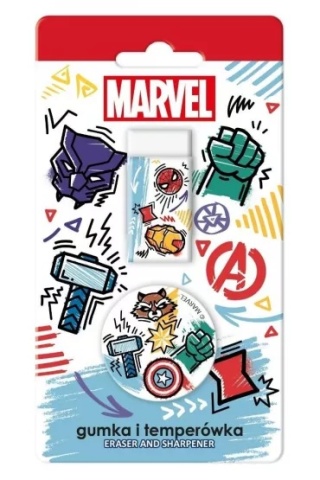 Temperówka strugaczka + gumka do mazania AVENGERS
