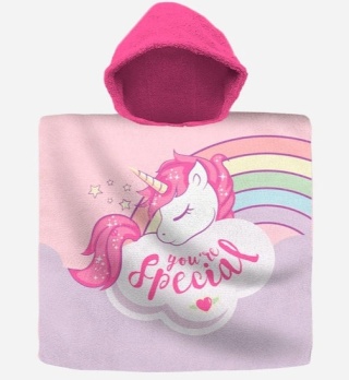 Unicorn Jednorożec poncho ponczo ręcznik kąpielowy plażowy 60x120