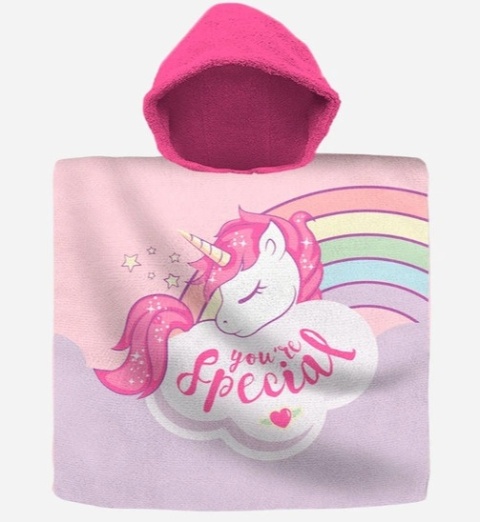Unicorn Jednorożec poncho ponczo ręcznik kąpielowy plażowy 60x120
