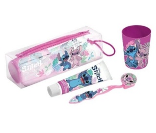 Zestaw do pielęgnacji jamy ustnej STITCH szczoteczka do zębów, pasta, kubek