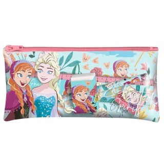 Zestaw linijka ołówek saszetka temperówka ołówek Kraina Lodu Frozen