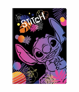 Zeszyt A5 Stitch Black Andzia w linię 32 kartki LILO I STICH