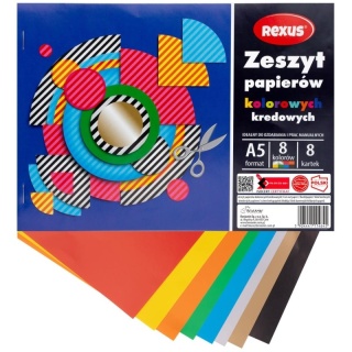 Zeszyt papierów kolorowych 8 szt A5 Benjamin