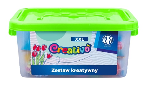 ASTRA WIOSNA zestaw kreatywny XXXL pompony koraliki guziki druciki 2000el